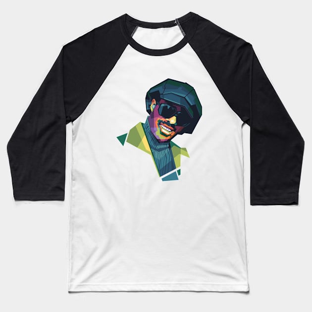 Stevie Wonder WPAP Baseball T-Shirt by Alkahfsmart